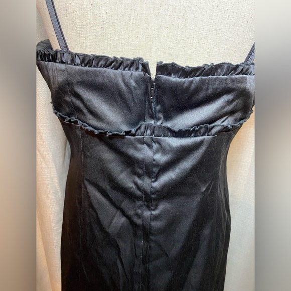 RW & Co Black Satin Dress - Picture 4 of 7